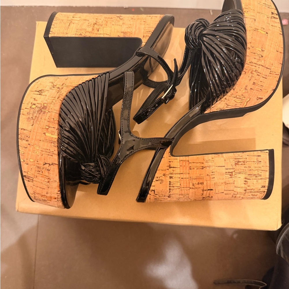 Jeffrey Campbell Black and Tan Platform Heels - Picture 6 of 6